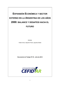 Expansión económica y sector externo en la Argentina - CEFID-AR