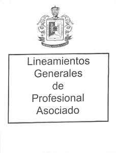Lineamientos Generales de Profesional Asociado