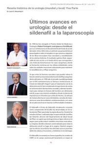 Últimos avances en urología: desde el sildenafil a la laparoscopía