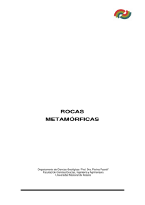 Rocas Metamórficas - FCEIA - Universidad Nacional de Rosario