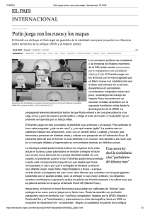 Putin juega con los rusos y los mapas. Pilar Bonet