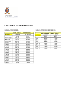 coste anual del seguro 2015-2016