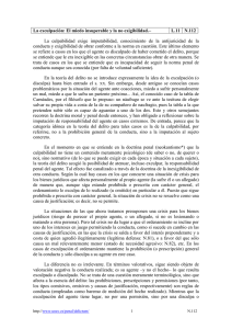 La exculpación: El miedo insuperable y la no exigibilidad.œ L.11 N