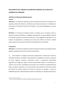 Reglamento del Tribunal Arbitral