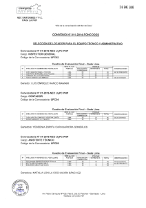 NEC UNIFORMES Y P.C. PARA LA PNP