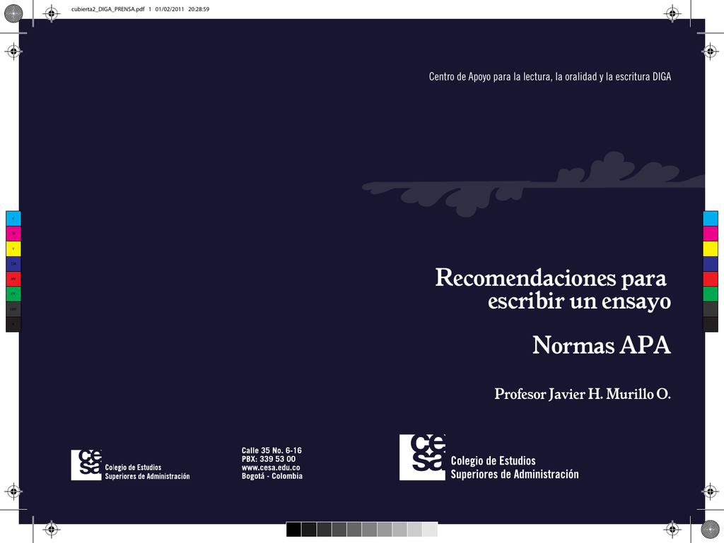 Recomendaciones Para Escribir Un Ensayo Normas APA