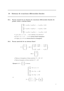 10 Sistemas de ecuaciones diferenciales lineales