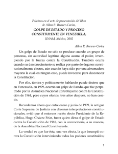 GOLPE DE ESTADO Y PROCESO CONSTITUYENTE EN