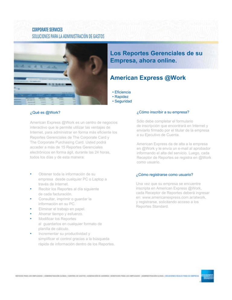 American Express Work Los Reportes Gerenciales De Su