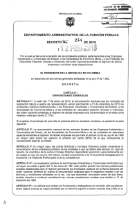 decreto 244 del 12 de febrero de 2016
