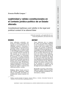 Legitimidad y validez constitucionales en el contexto jurídico