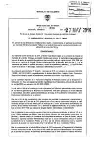 decreto 888 del 27 de mayo de 2016