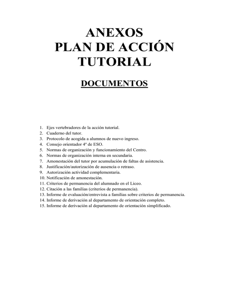 EJES VERTEBRADORES DE LA ACCI N TUTORIAL