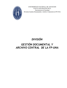 DIVISIÓN GESTIÓN DOCUMENTAL Y ARCHIVO CENTRAL DE LA