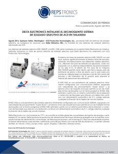DELTA ELECTRONICS INSTALAR&Aacute; EL DECIMOQUINTO SISTEMA