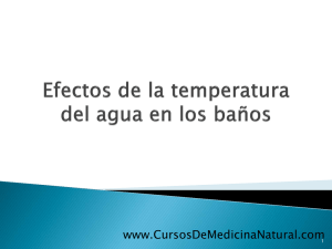 Efectos de la temperatura del agua en los baños