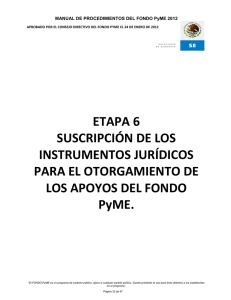 Suscripción de los instrumentos jurídicos para el