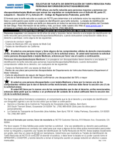 SOLICITUD DE TARJETA DE IDENTIFICACIÓN DE TARIFA