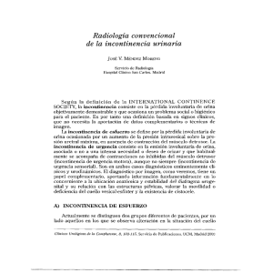 Radiología convencional de la incontinencia urinaria