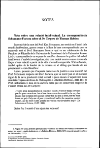 Nota sobre una relació intel-lectual. La correspondencia