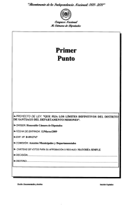 Consideración del Proyecto de Ley, "QUE FIJA LOS LÍMITES