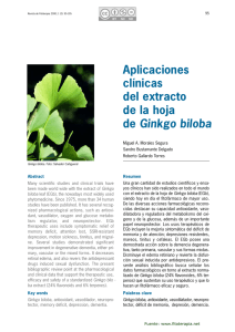 Aplicaciones clínicas del extracto de la hoja de Ginkgo biloba