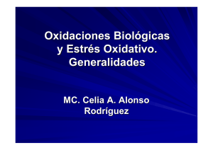 Oxidaciones biológicas y estrés oxidativo. Generalidades