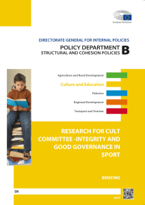 research for cult committee - integrity and good governance in sport