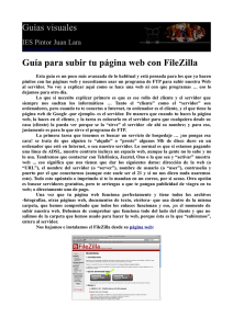 Guías visuales Guía para subir tu página web con FileZilla
