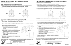 wiring installations - scottsdale® sc series instrucciones de cableado