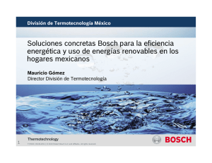 Soluciones concretas Bosch para la eficiencia energética y uso de