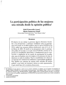 La participación política de las mujeres: una mirada desde la