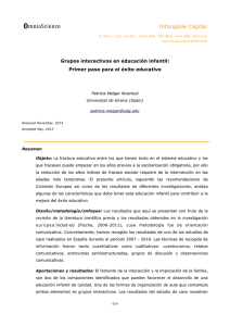 Grupos interactivos en educaci&oacute;n infantil: Primer paso para el &eacute;xito
