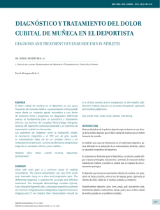 DIAGNóSTICO Y TRATAMIENTO DEL DOLOR CUBITAL DE