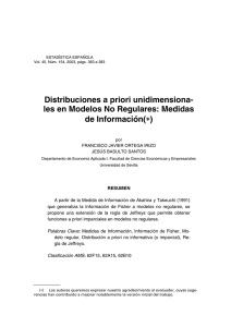 Distribuciones a priori unidimensionales en modelos no regulares