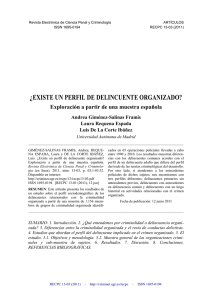 ¿existe un perfil de delincuente organizado?