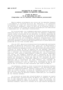 AMR 41/90/97 Servicio de Noticias 162/97 DECLARACIÓN DE