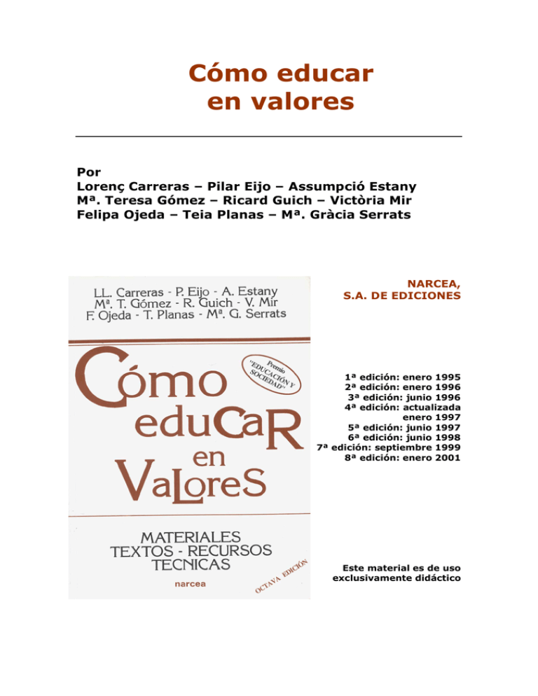 Cómo Educar En Valores