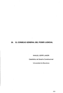 El Consejo General del Poder Judicial - e