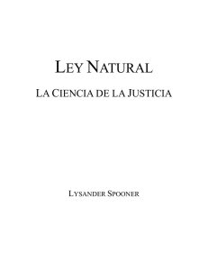 Ley Natural - La Ciencia de la Justicia