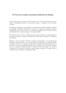 El Convenio europeo del paisaje ratificado por España