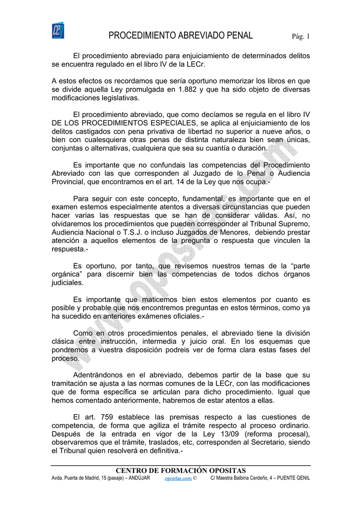 Solicitud De Procedimiento Abreviado Pdf 2360