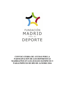 convocatoria de ayudas por la participación de los deportistas