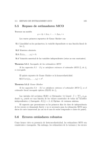 5.5 Repaso de estimadores MCO 5.6 Errores estándares robustos