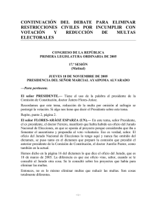 continuación del debate para eliminar restricciones civiles por