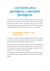 Los Eones,eras geológicas y períodos geológicos