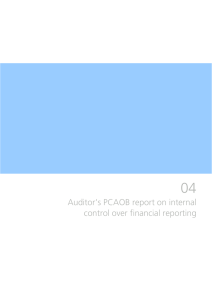 Auditor`s PCAOB report on internal control over financial
