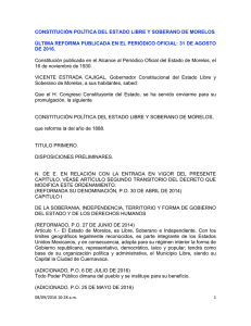 Constitución Política del Estado Libre y Soberano de Morelos