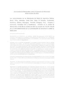 Los representantes de los Ministerios de Salud de Argentina, Bolivia,