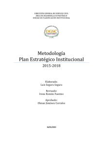 Metodología Plan Estratégico Institucional